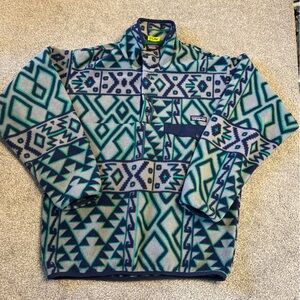 vintage Patagonia Synchilla jacket mens s Montana Siete Fleece Pullover Snap T‎